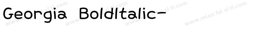 Georgia Boldltalic字体转换